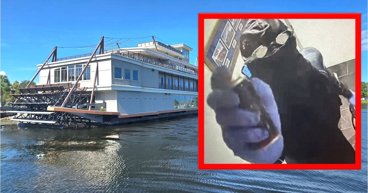 Paddlefish restaurant at Disney Springs, site of the scuba gear burglary.